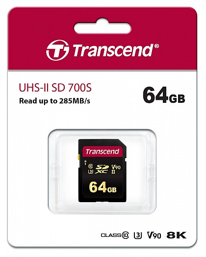 Carte SD Transcend UHS-II U3 v90 64go